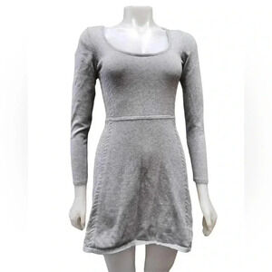 Victoria Secret Soft Knit Grey Long Sleeve Mini  Dress Size XS